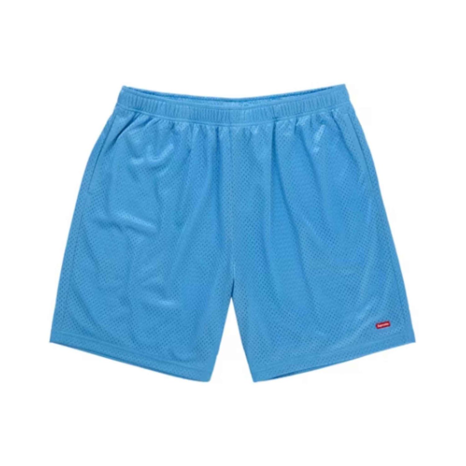 Supreme Small Box Logo Mesh Shorts Light Blue M
