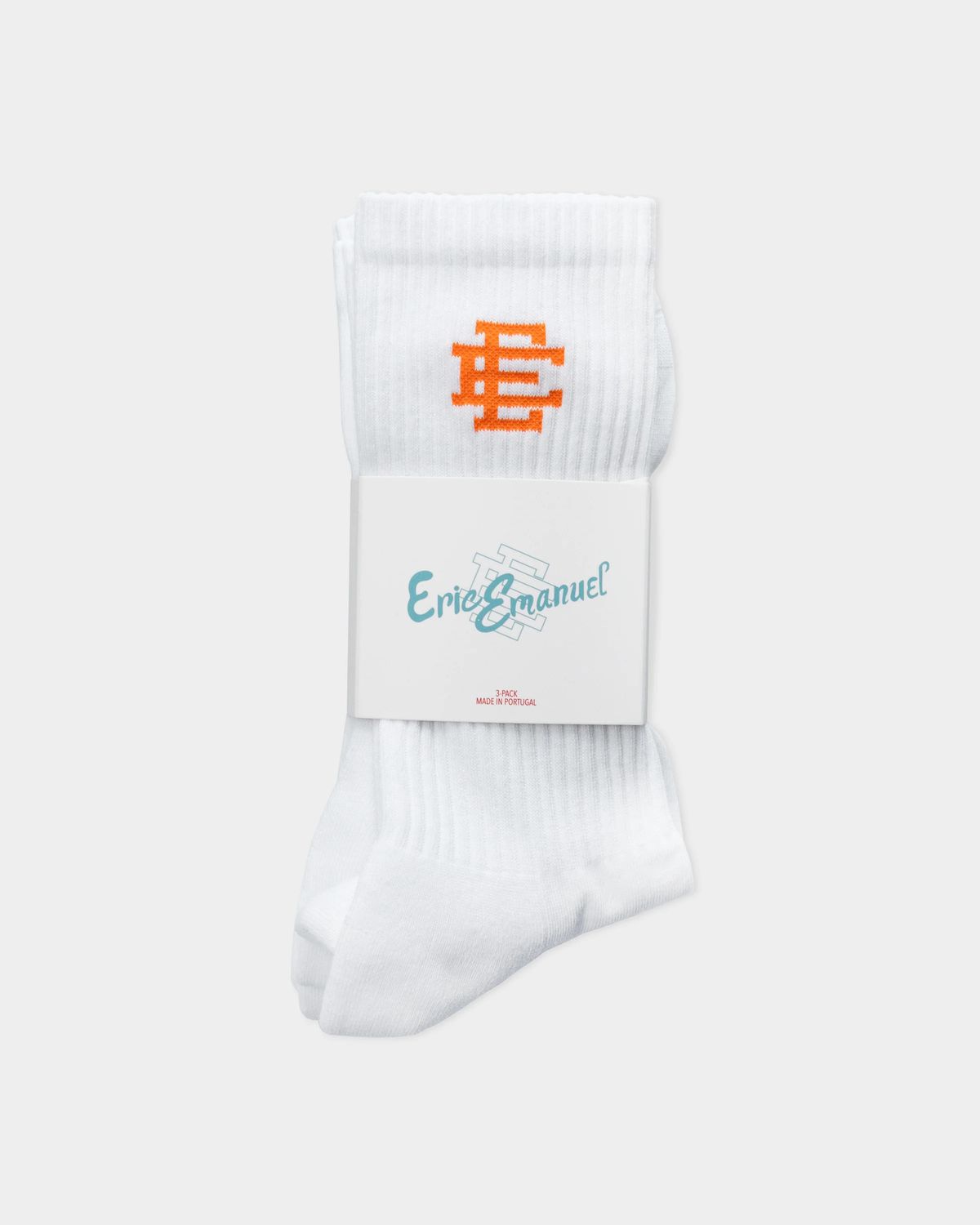 Eric Emanuel Socks White/Orange 3pack