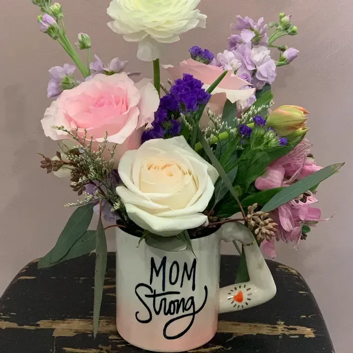 Mom Strong Mug + Florals