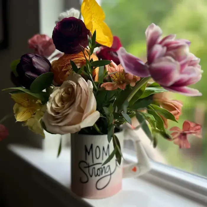 Mom Strong Mug + Florals