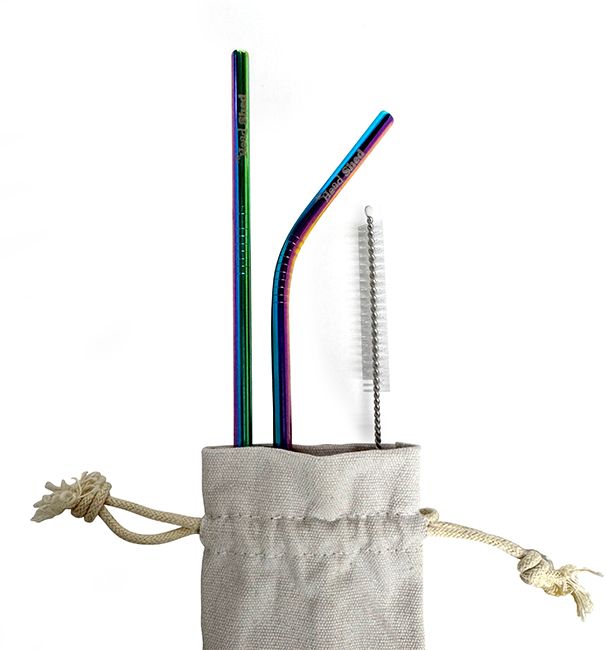The Head Shed Reusable Straw Set - Iridescent