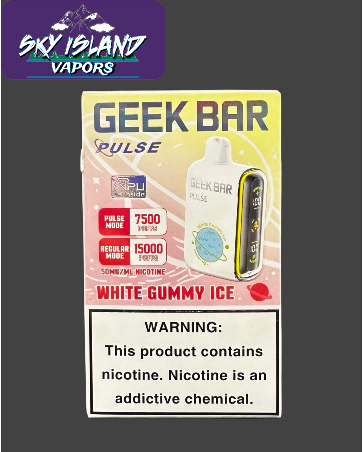 Geek Bar Pulse White Gummy ❄ Geek Bar Pulse White Gummy ❄