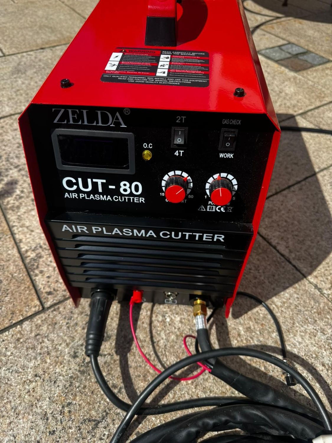 Set Zelda Plasmaschneider Cut80 mit zusätzlichen Maschinenbrenner und Arcdroid langem Brennerhalter