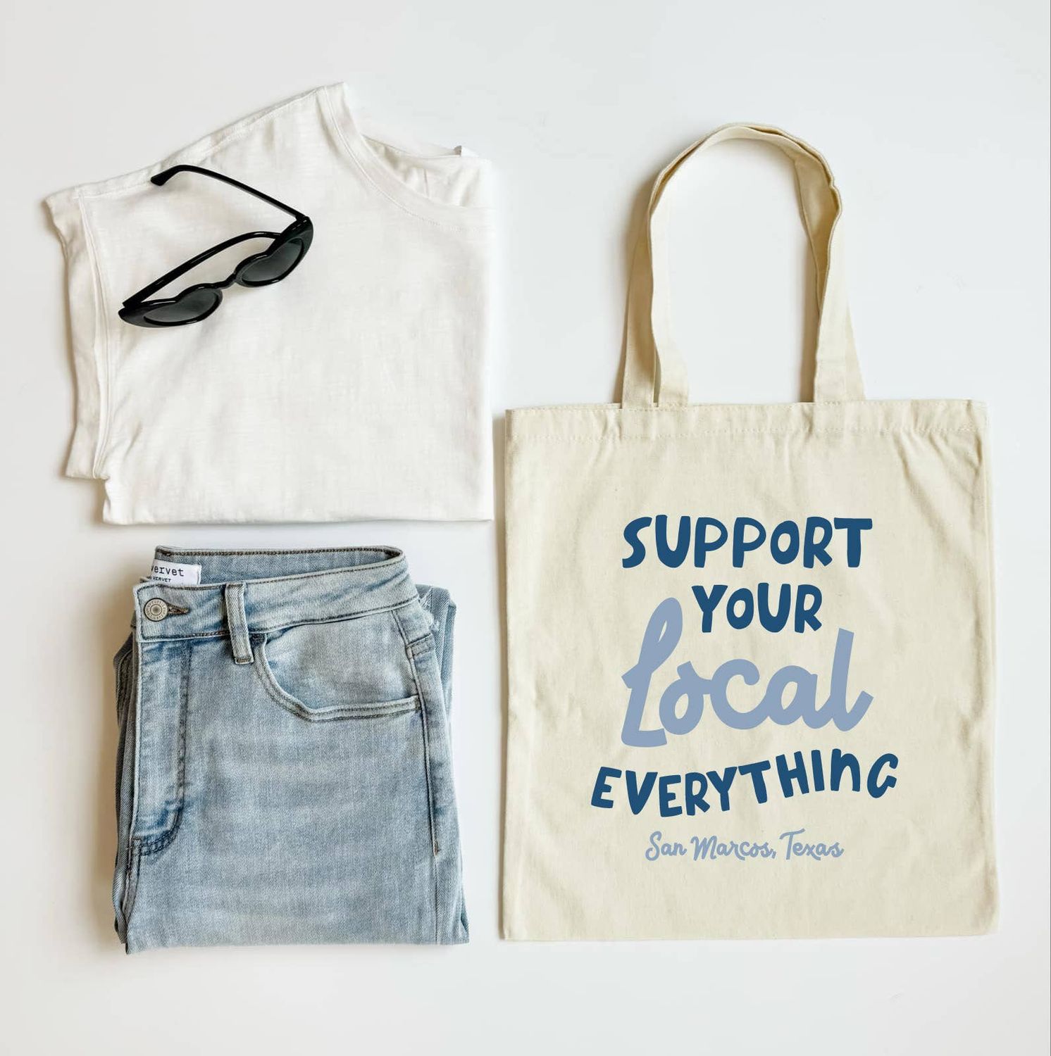 Support Your Local Everything Tote, Custom Tote, Personalize