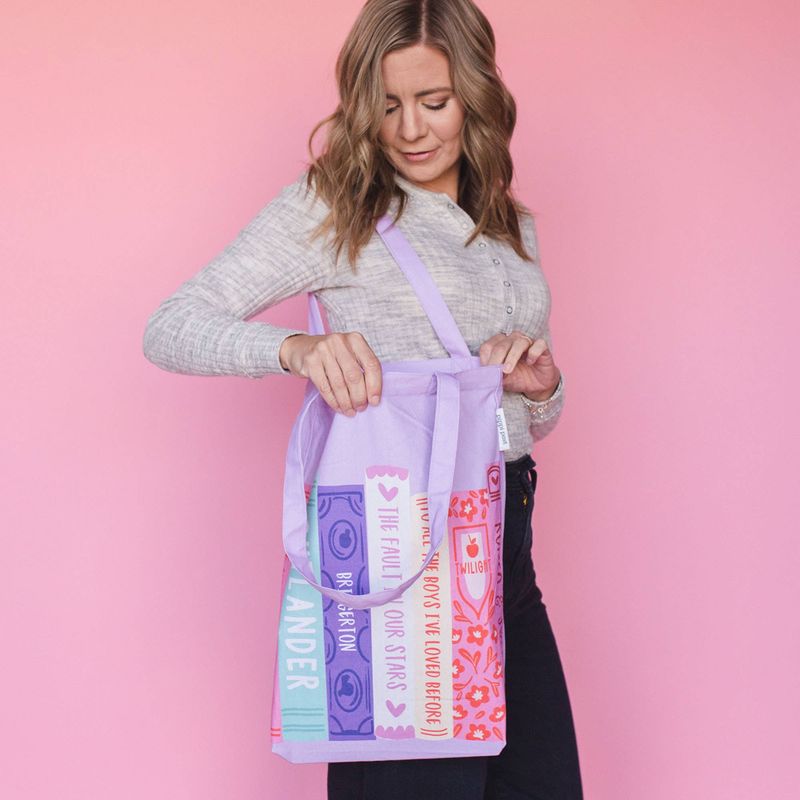 Romance Novels Book Stack Tote Bag