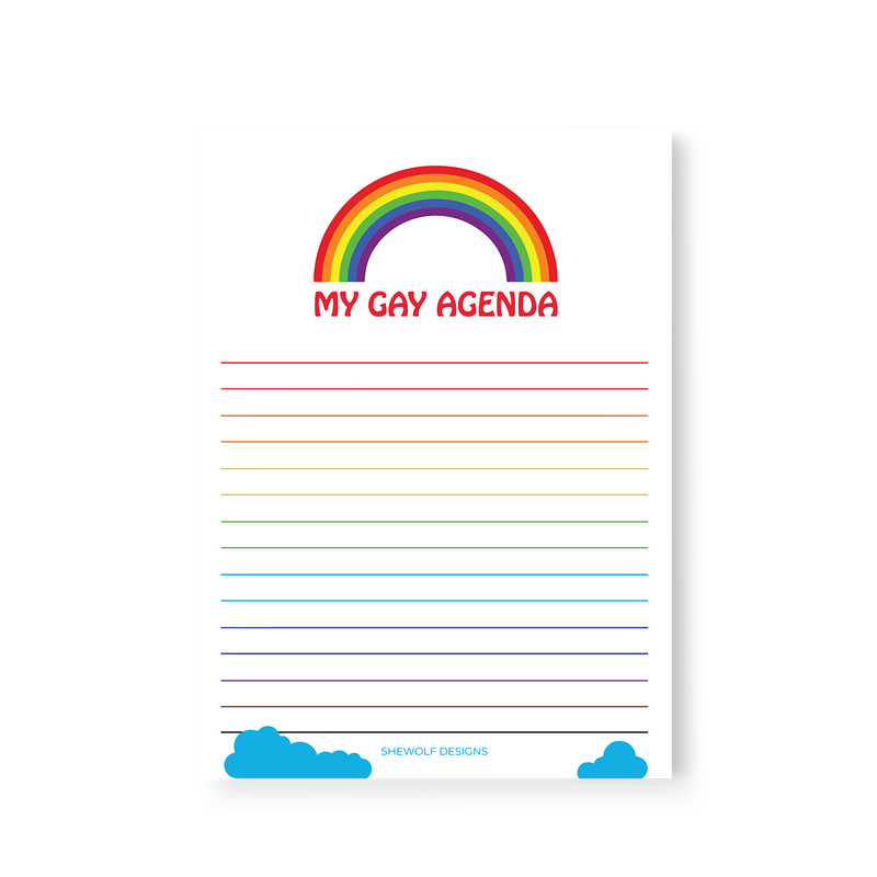 Notepad: My Gay Agenda LGBTQ+ Equality