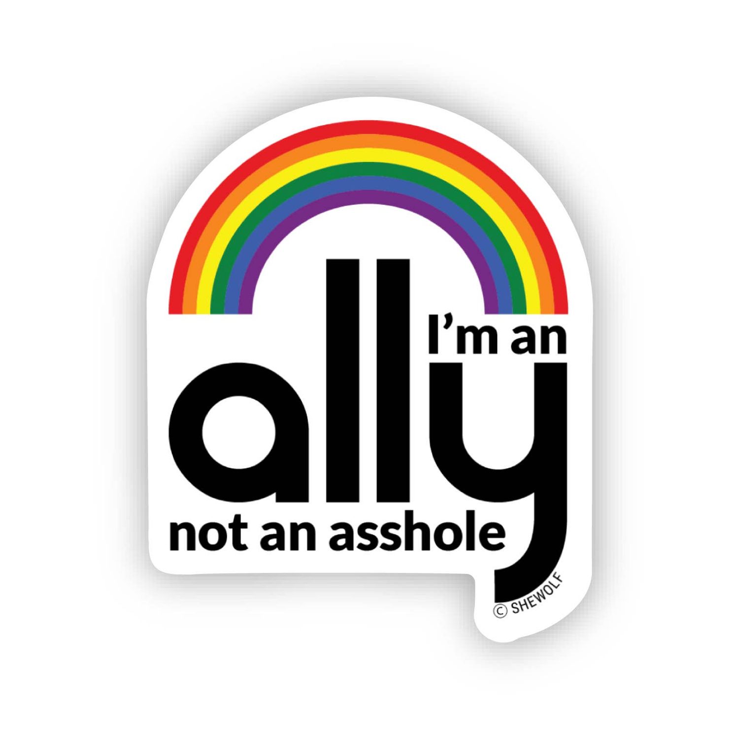 Sticker: LGBTQ+ Ally Gay Rights &amp; Equality