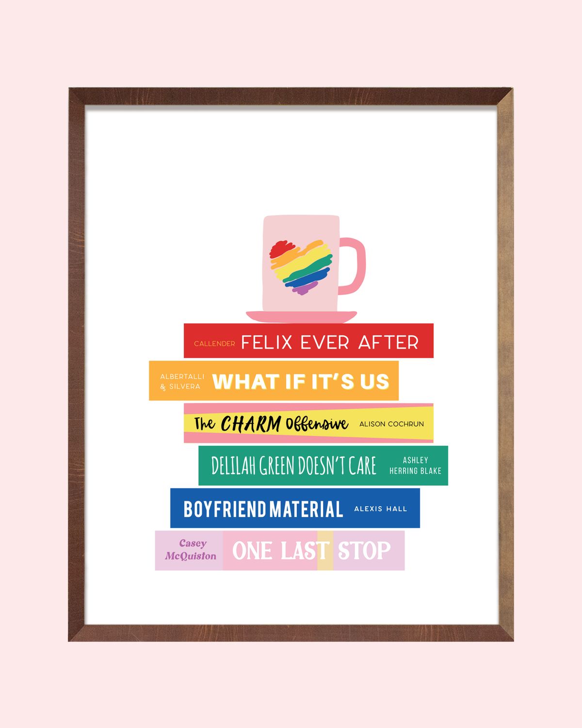 LGBTQ+ Queer Romance Books Art Print