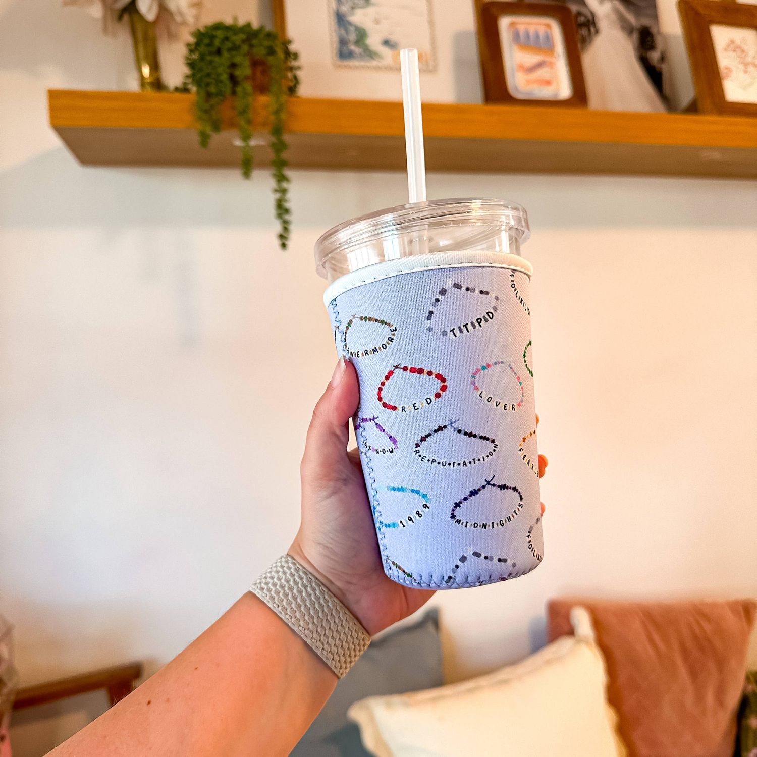 Small Eras Friendship Bracelets | Iced Coffee Sleeve, Size: Small