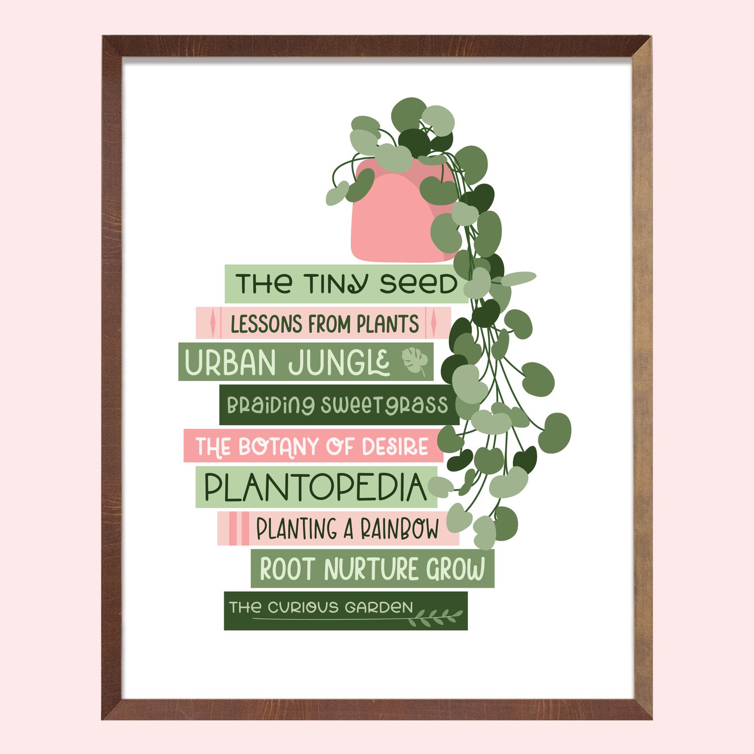 Plants &amp; Books Art Print