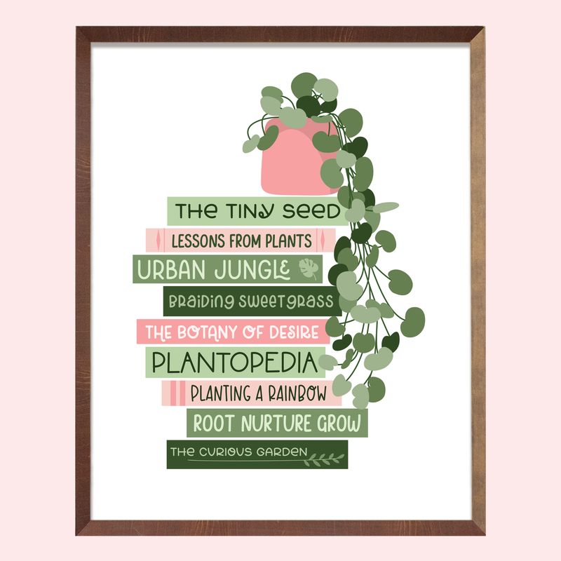 Plants &amp; Books Art Print