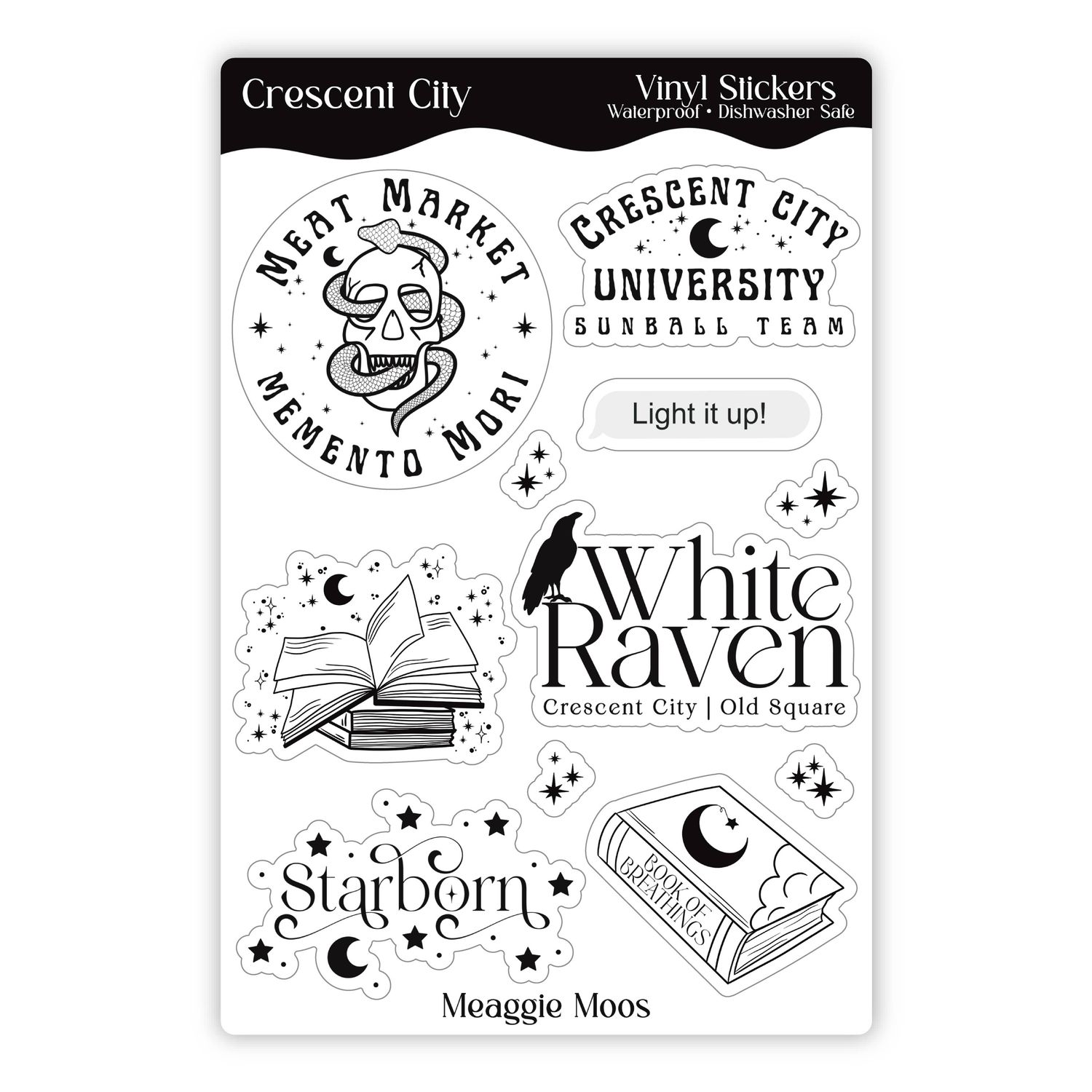 Crescent City Sticker Sheet | Crescent City