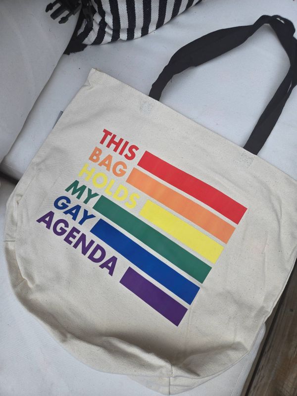 Large Tote-This Bag Holds My Gay Agenda