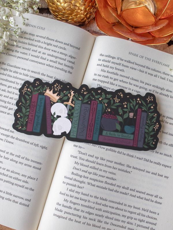 Dark Fantasy Bookshelf Die-Cut Bookmark