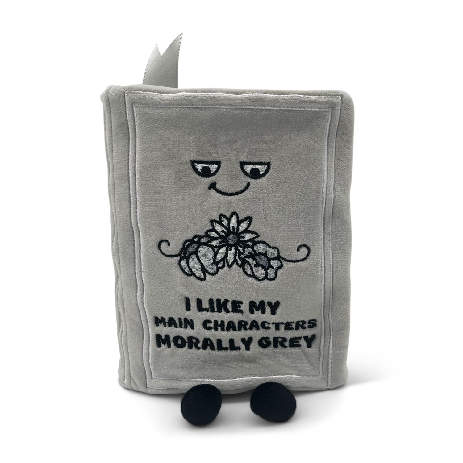 &quot;I Like My Main Characters Morally Grey&quot; Book Plush