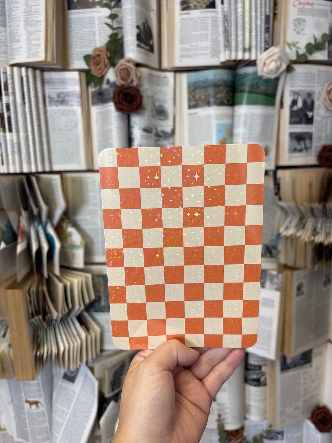 Orange Checkered Kindle Insert