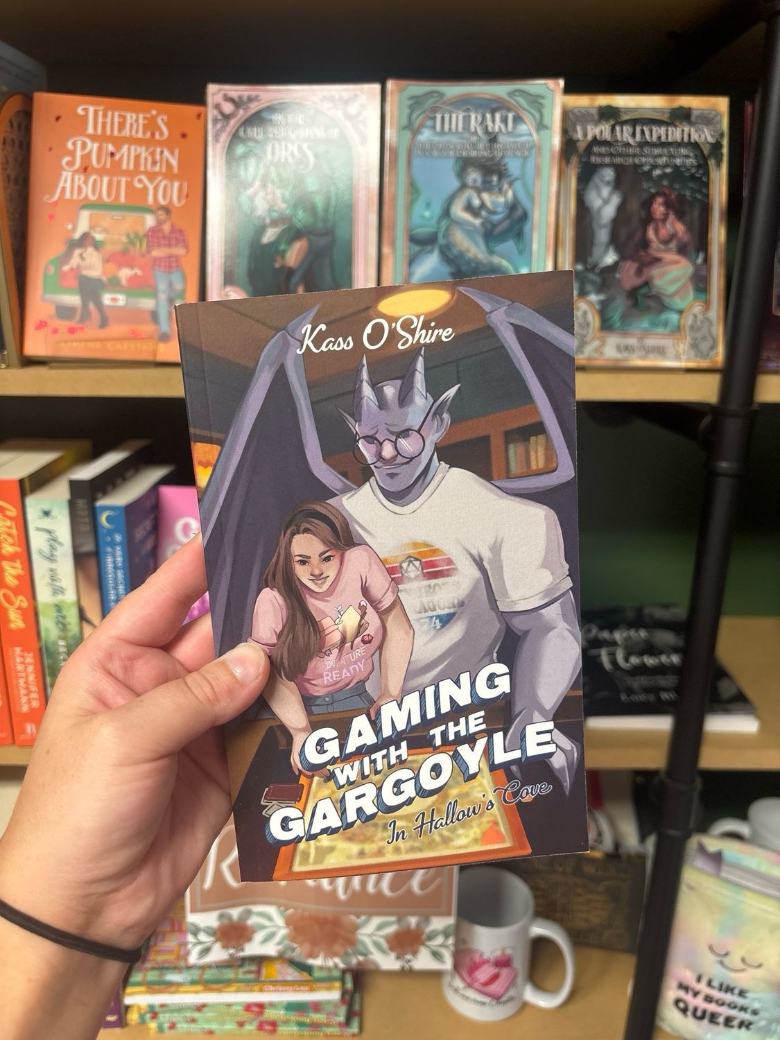 Gaming with the Gargoyle in Hallow's Cove-signed-Kass O’Shire