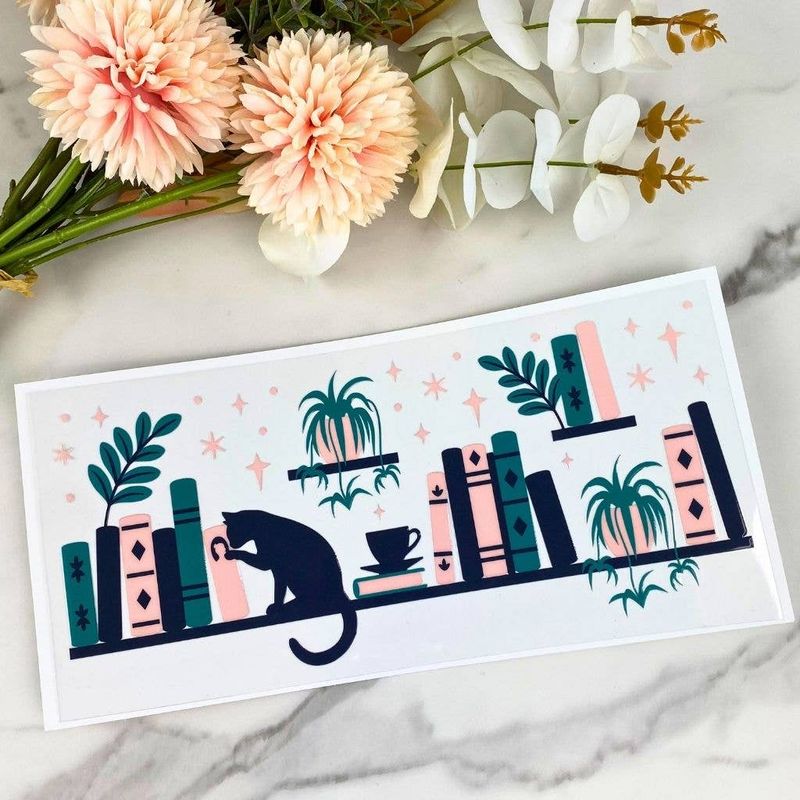 Cat &amp; Books | 16 oz Frosted Tumbler