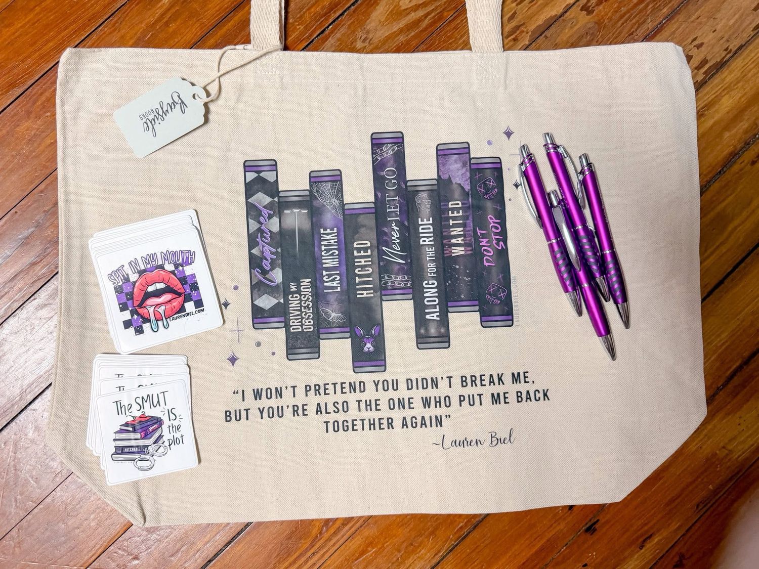 Large Lauren Biel Bookstack Tote