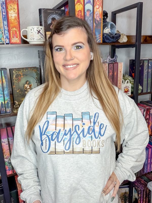 Bayside Books crewneck- light grey