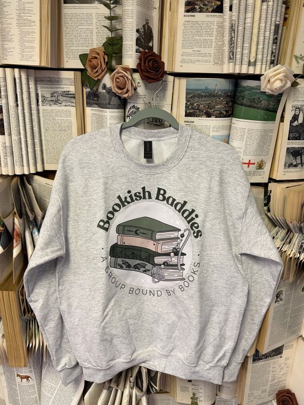 Bookish Baddies crewneck- light grey