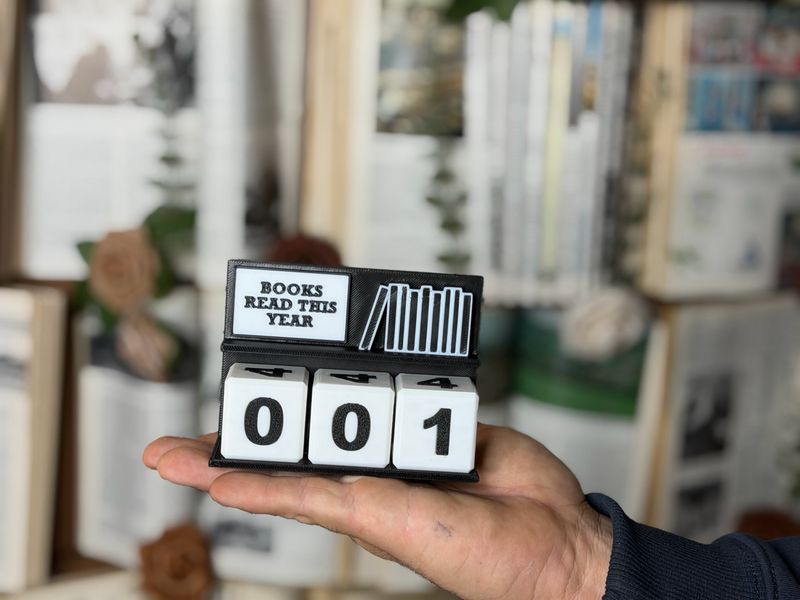 3d Black Reading counter