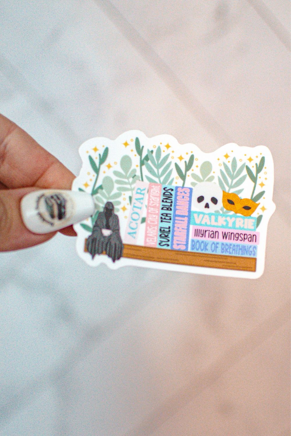 Spill The Tea Bookshelf Sticker