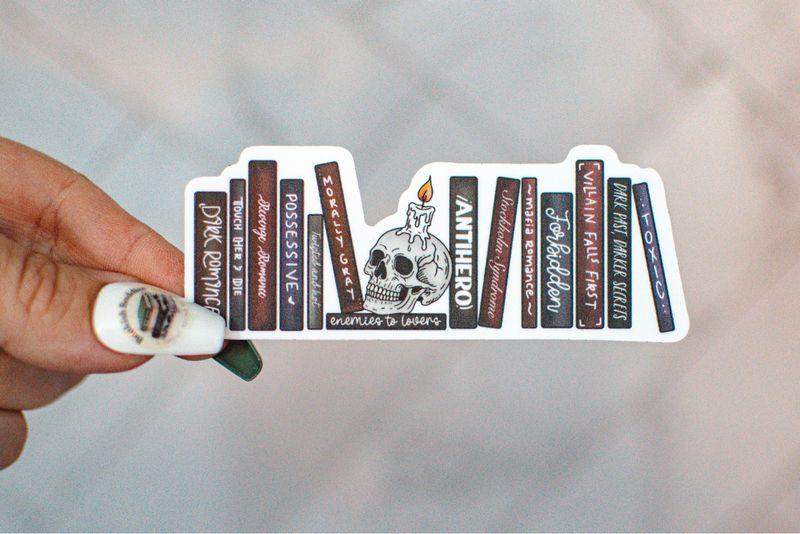 Dark Romance Bookshelf Sticker
