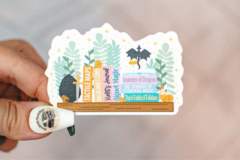 Dragon Bookshelf Sticker