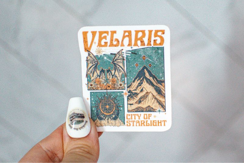 Mountains And Stars Sticker