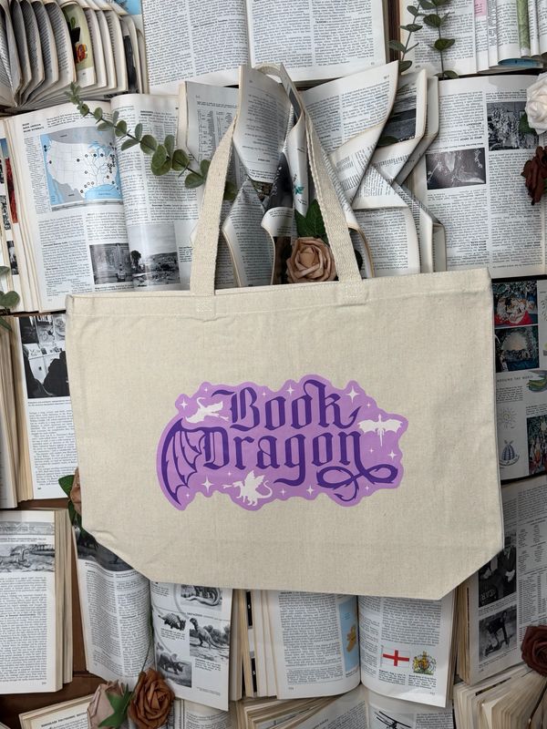 Large Book Dragon Tote