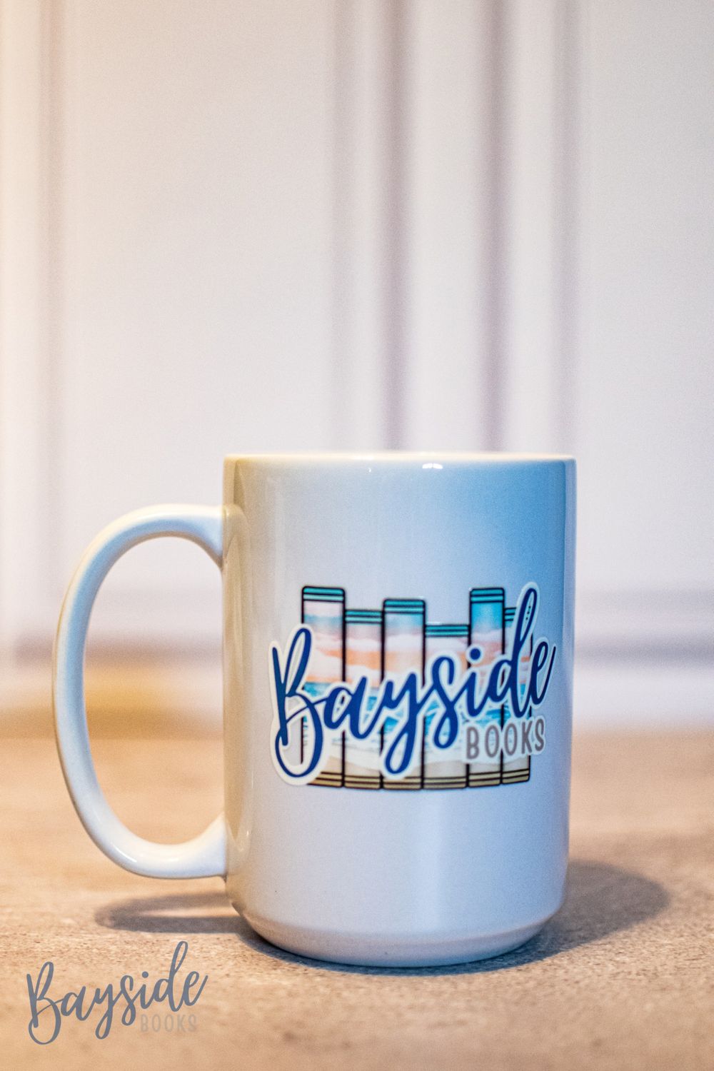 Bayside Books Beach Logo 15oz Mug