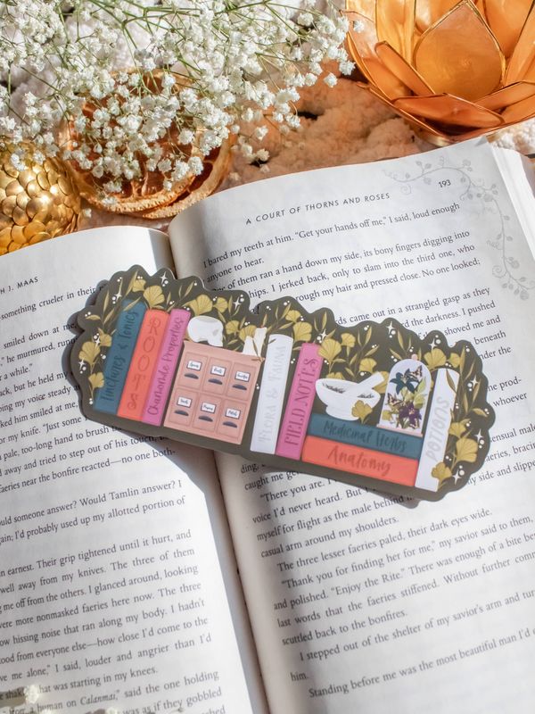 Apothecary Bookshelf Die-Cut Bookmark