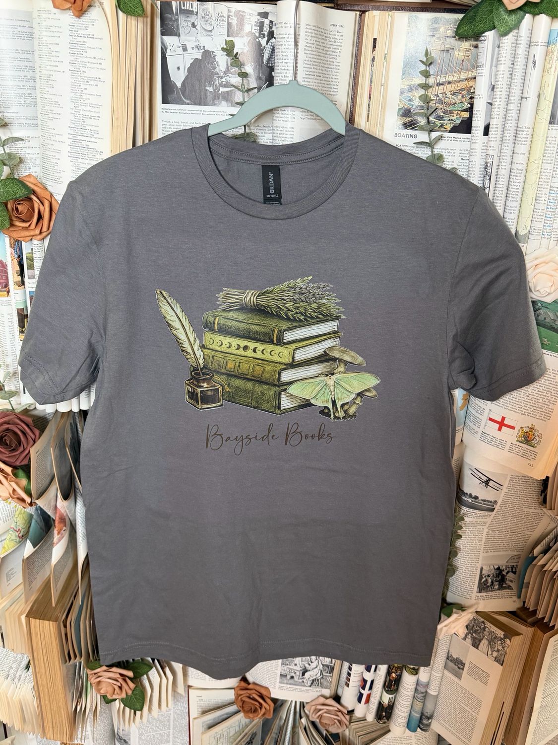 Bayside Books Green Logo Tee