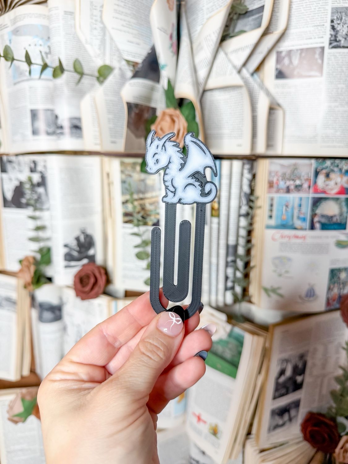 3d Dragon Paper Clip Bookmark