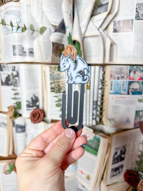 3d Dragon Paper Clip Bookmark