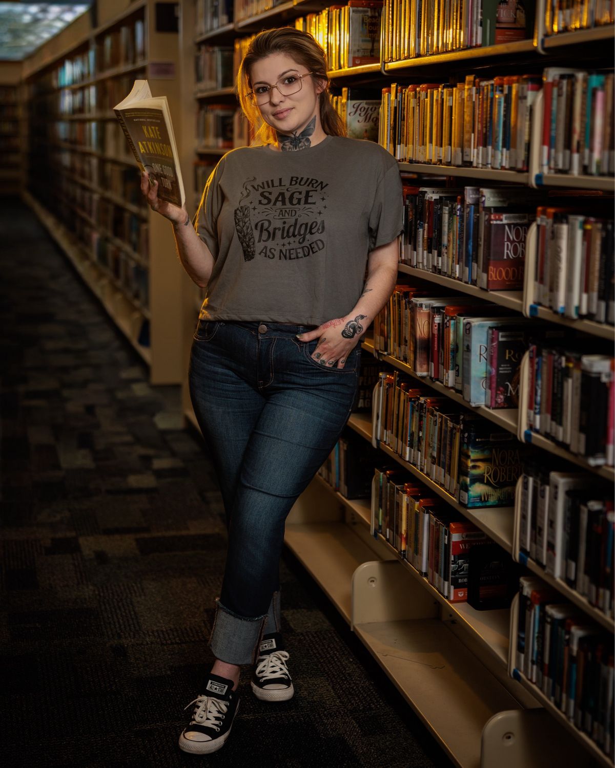 Will Burn Sage And Bridges Cropped Tee