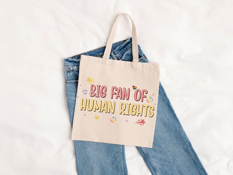 Small Big Fan Of Human Rights Tote