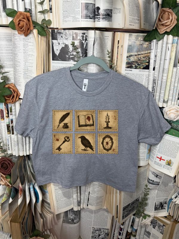 Dark Academia Cropped Tee