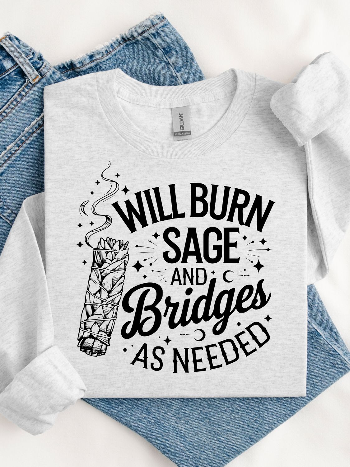 Will Burn Sage &amp; Bridges Crewneck