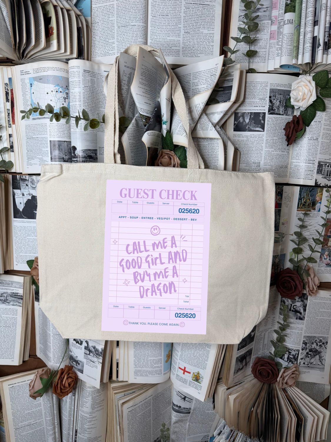 Large Buy Me A Dragon Tote