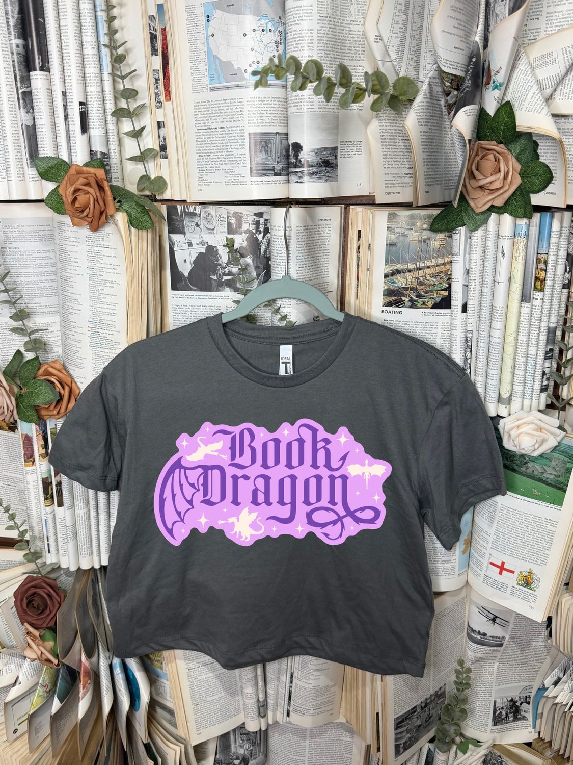 Book Dragon Cropped Tee
