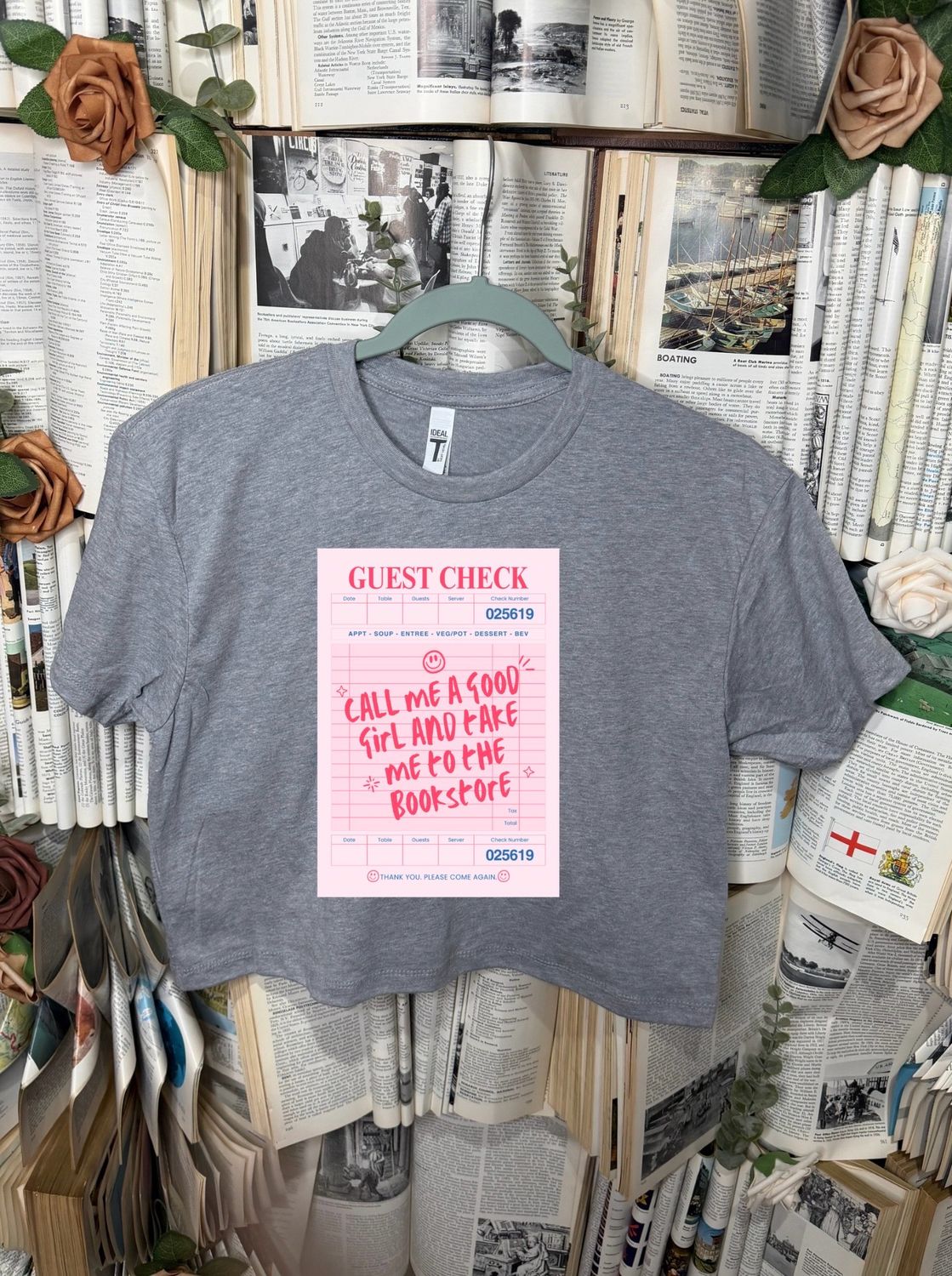 Take Me To The Bookstore Cropped Tee