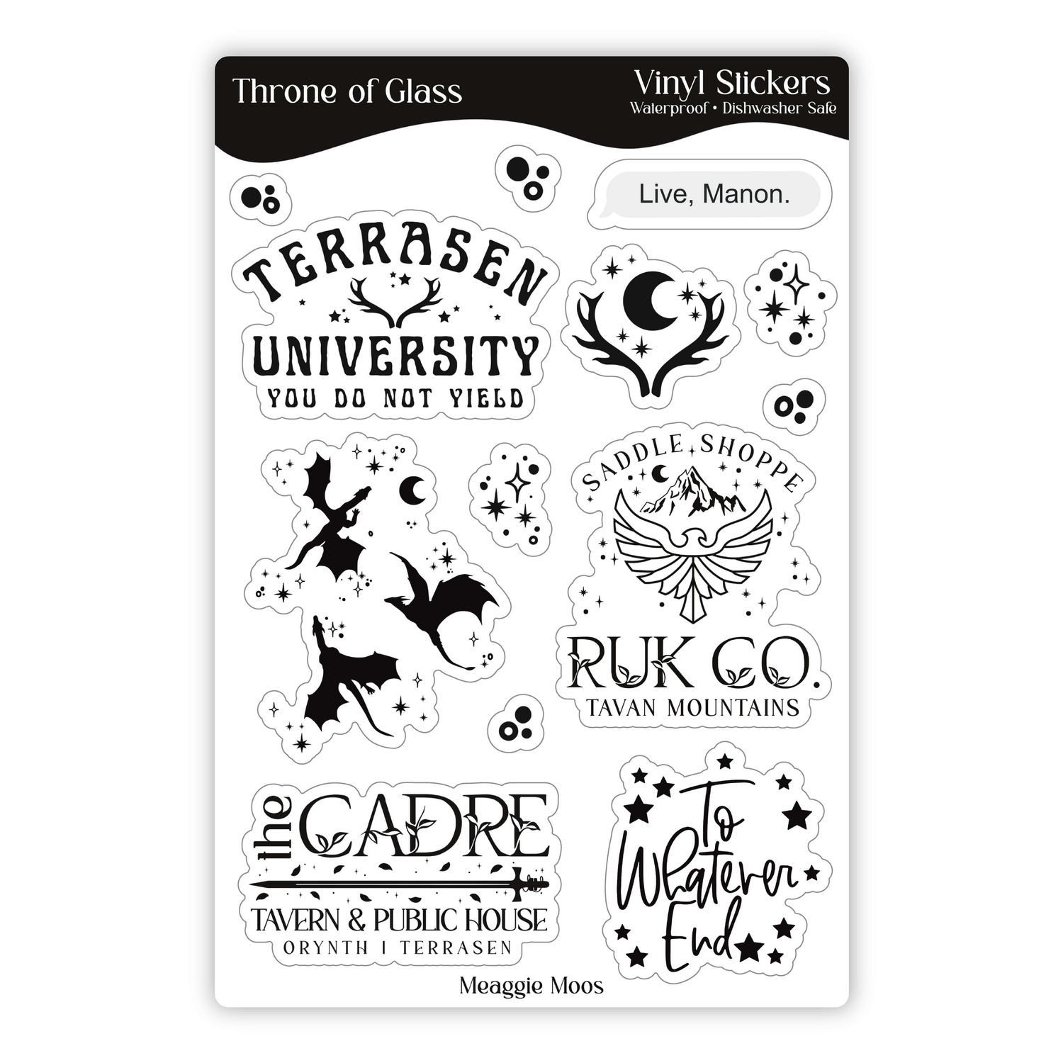 Throne of Glass Sticker Sheet | Sarah J Maas