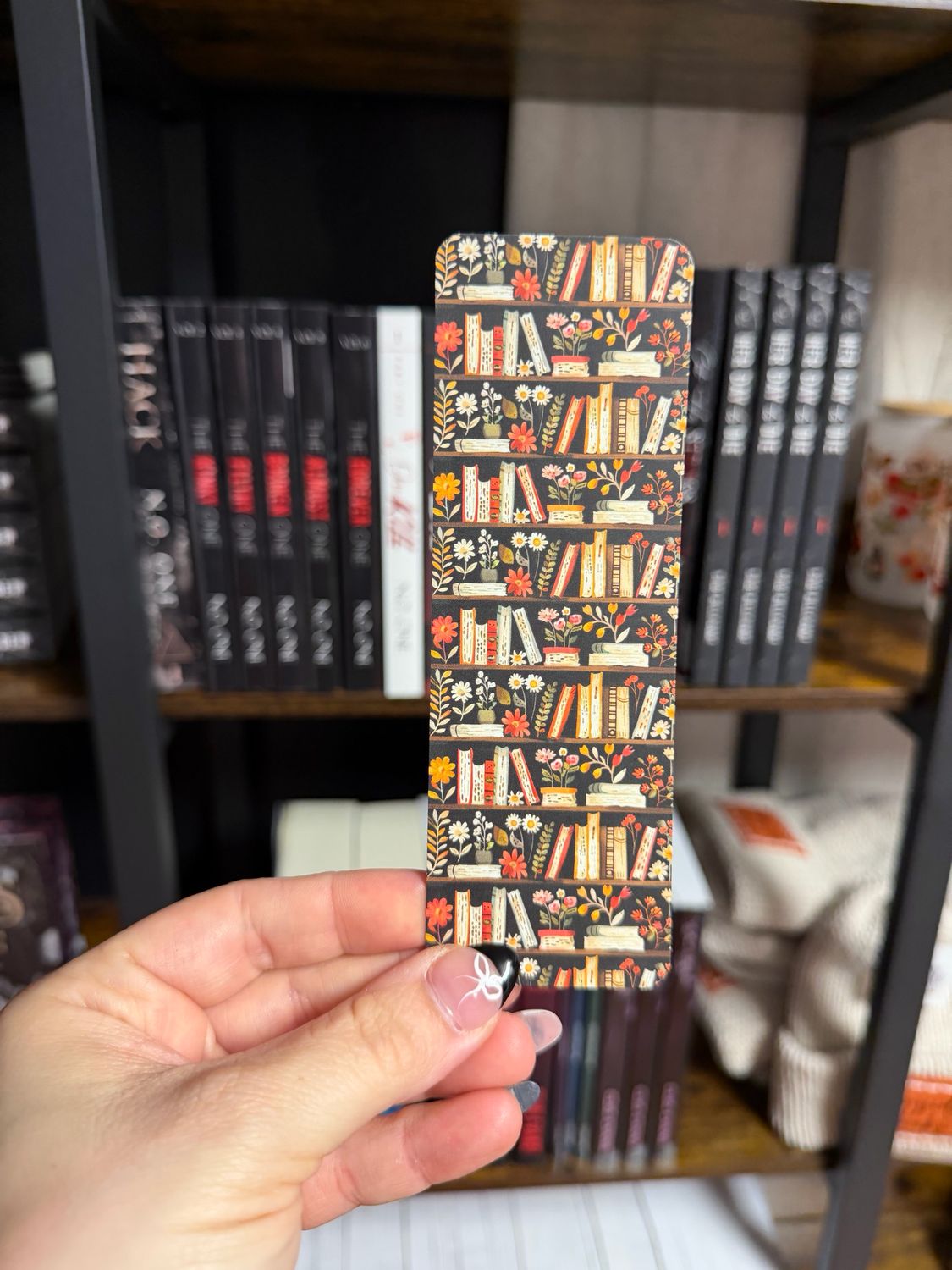 Dark Floral Bookmark