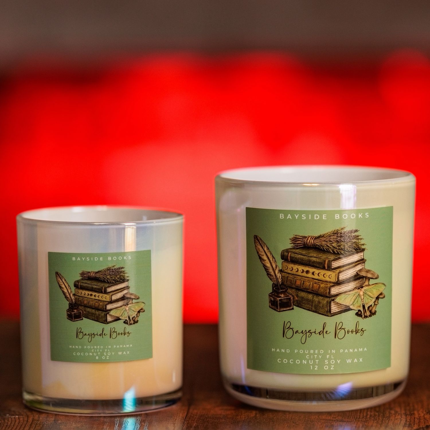8oz Bayside Books Candle