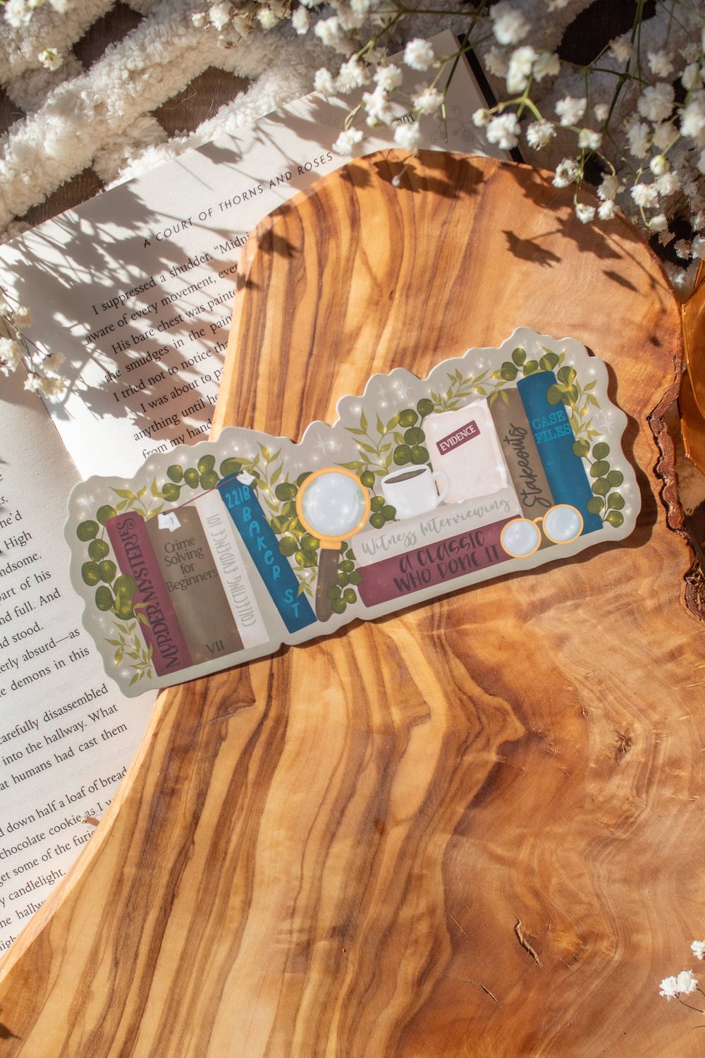 Mystery Reader Bookshelf Die-Cut Bookmark