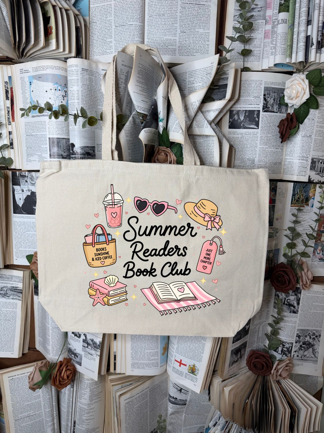 Large Summer Readers Tote