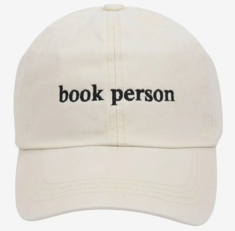 BOOK PERSON EMB WASHED BASEBALL CAP, LCAP 5771
