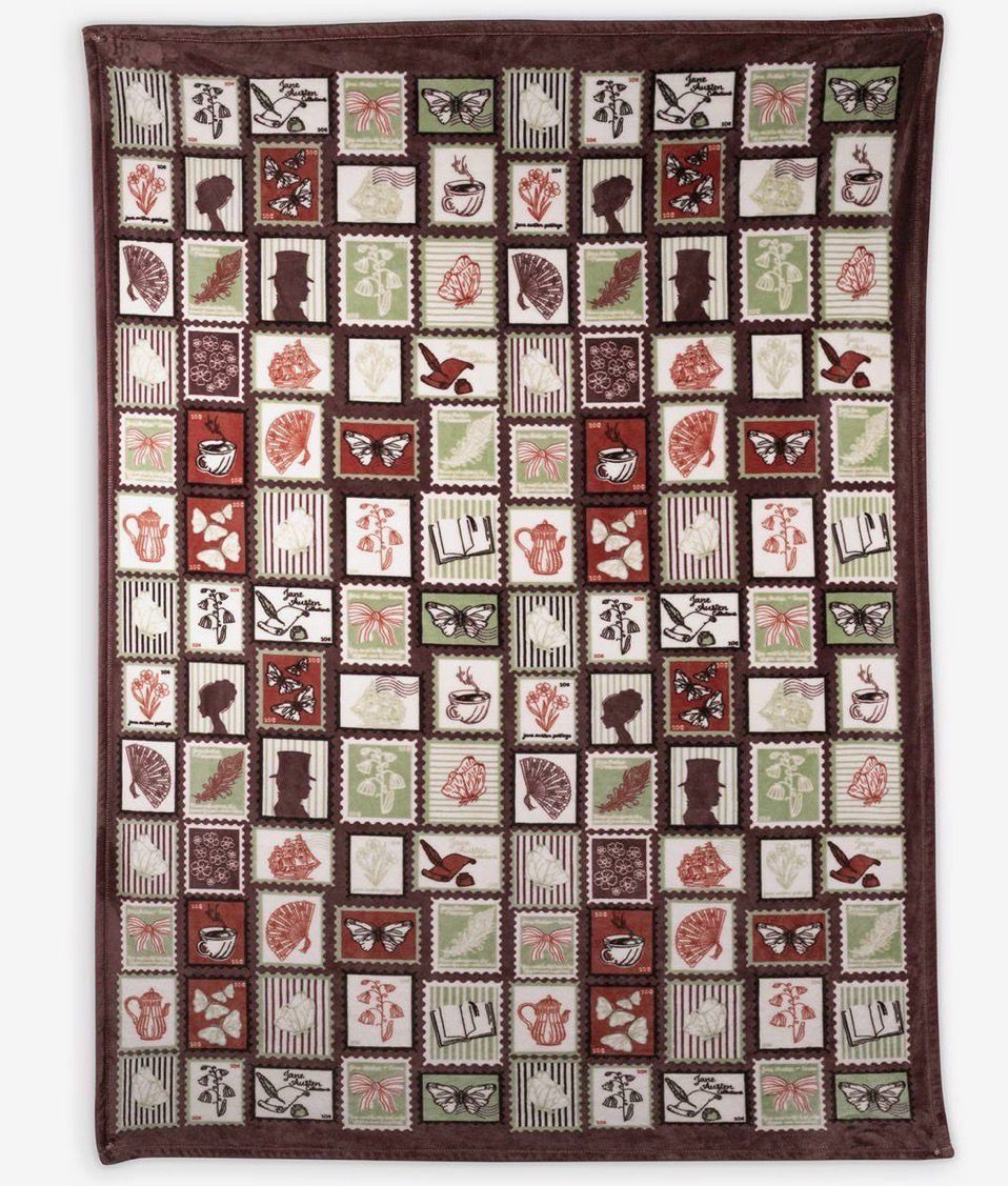 Jane Austen Stamps Blanket